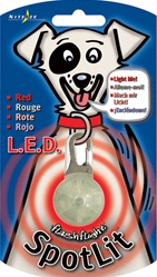 Nite Ize Spotlit Dog Collar L.E.D Light. - Red